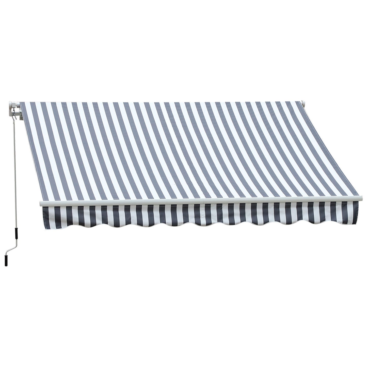 Nancy's Crucero Luifel - Zonwering - Zonnescherm - Grijs/Wit - 350 cm breed