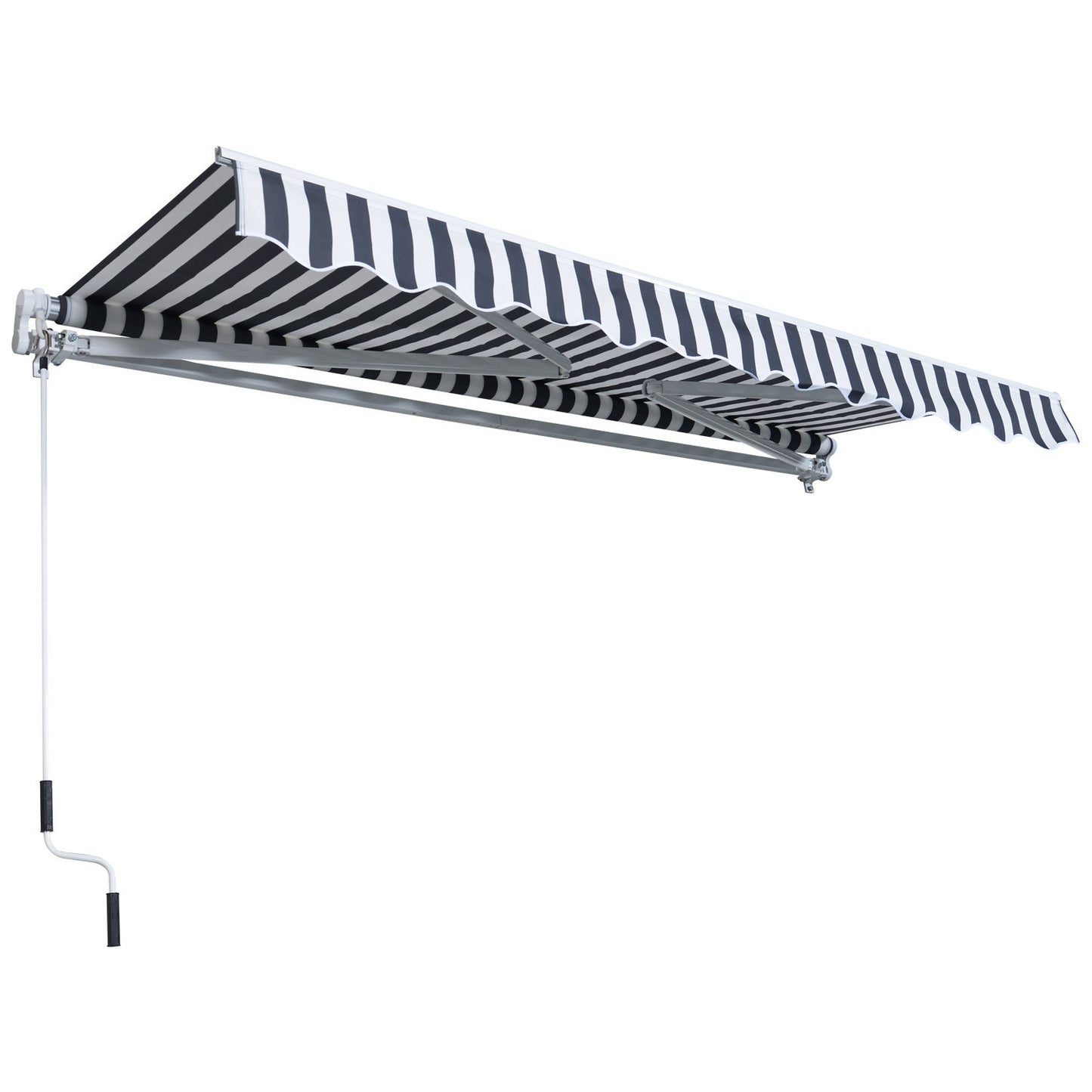 Nancy's Crucero Luifel - Zonwering - Zonnescherm - Grijs/Wit - 350 cm breed