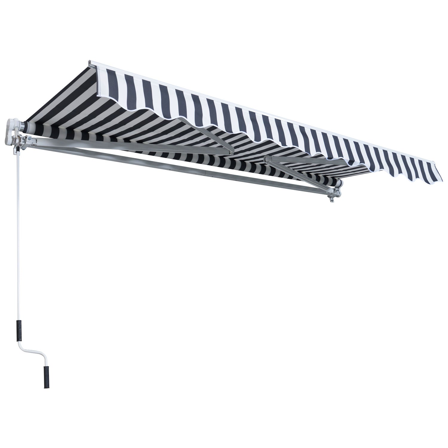 Nancy's Crucero Luifel - Zonwering - Zonnescherm - Grijs/Wit - 350 cm breed