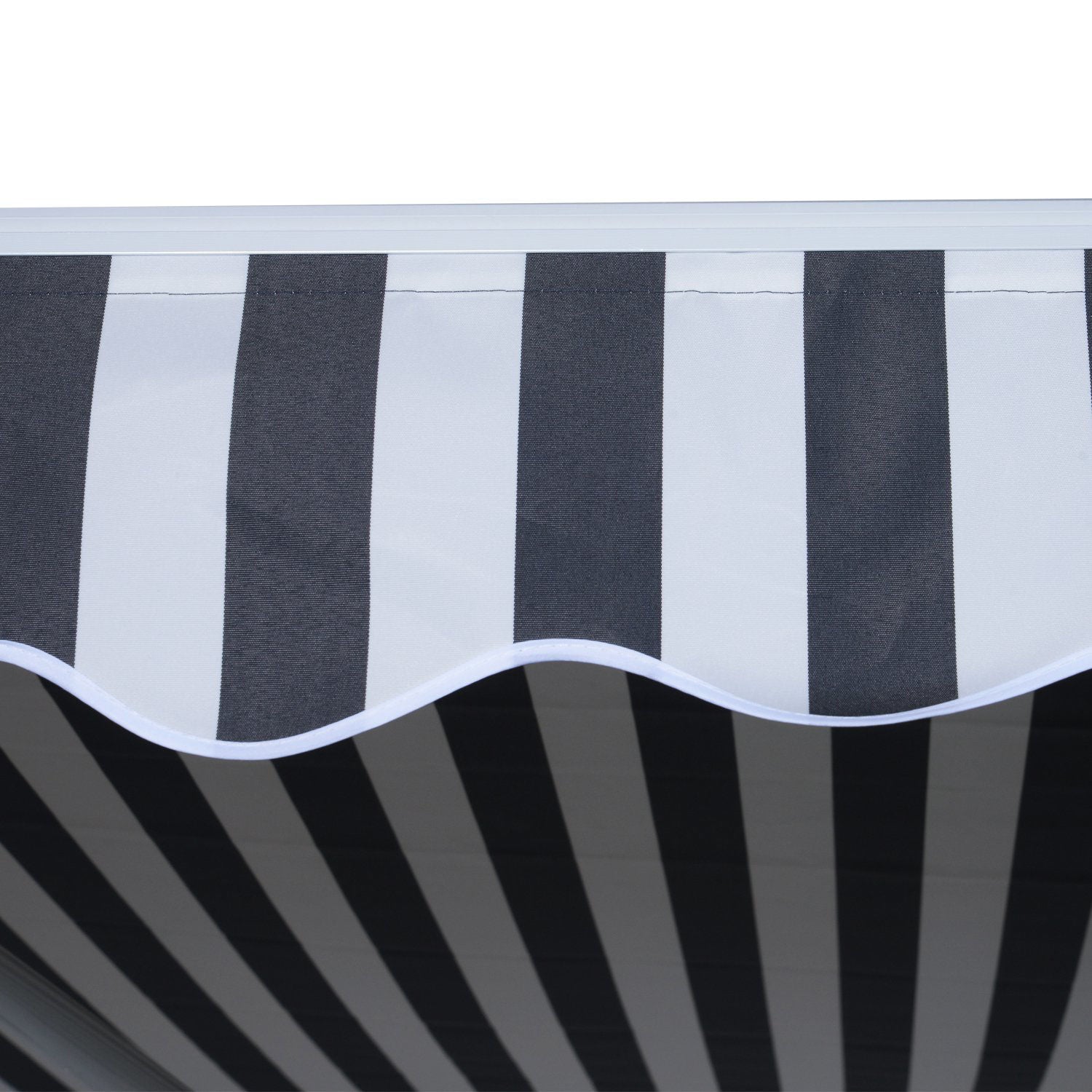 Nancy's Crucero Luifel - Zonwering - Zonnescherm - Grijs/Wit - 350 cm breed