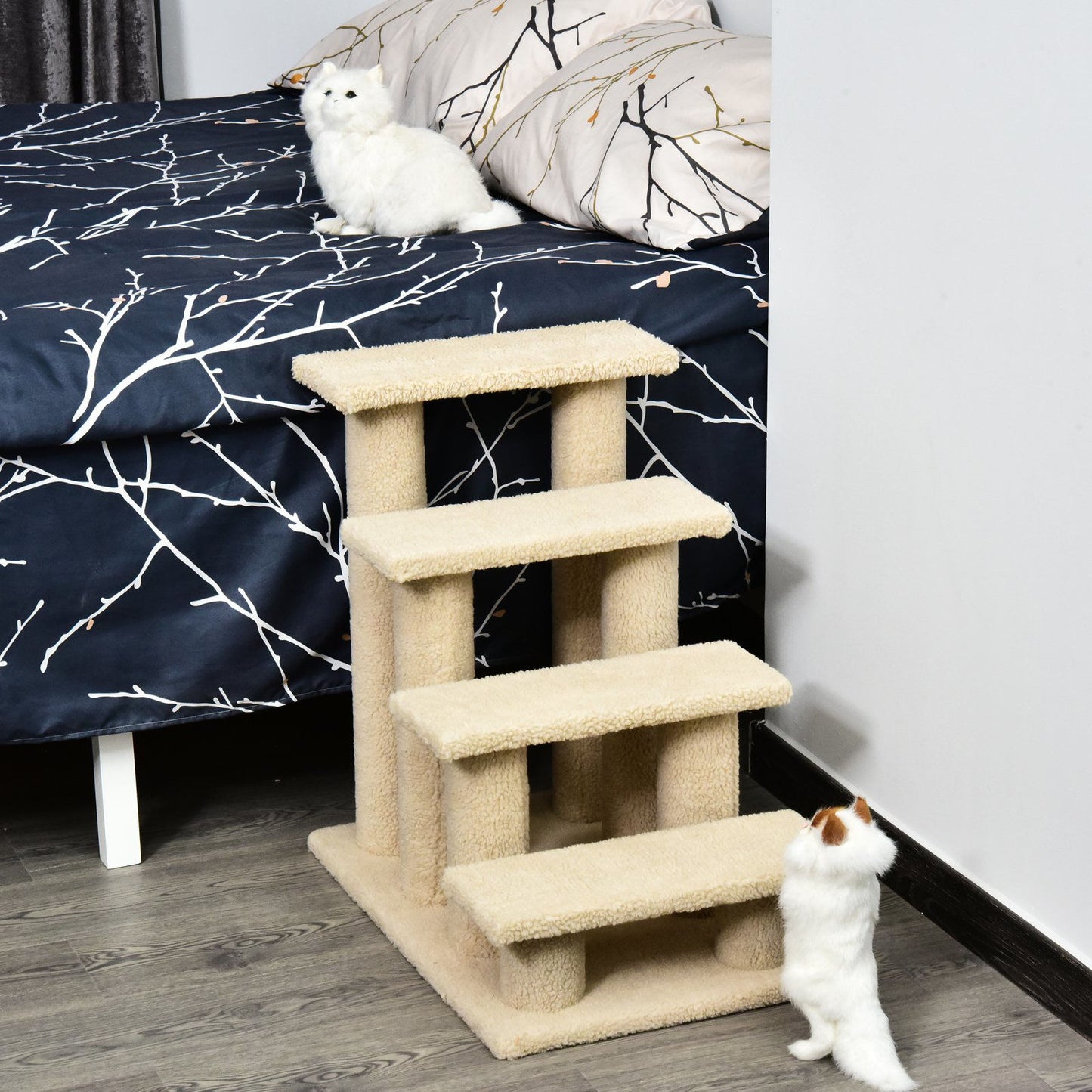 Nancy's Ernesto Animal stairs Cat stairs Dog stairs Stairs for cats and dogs 4 steps