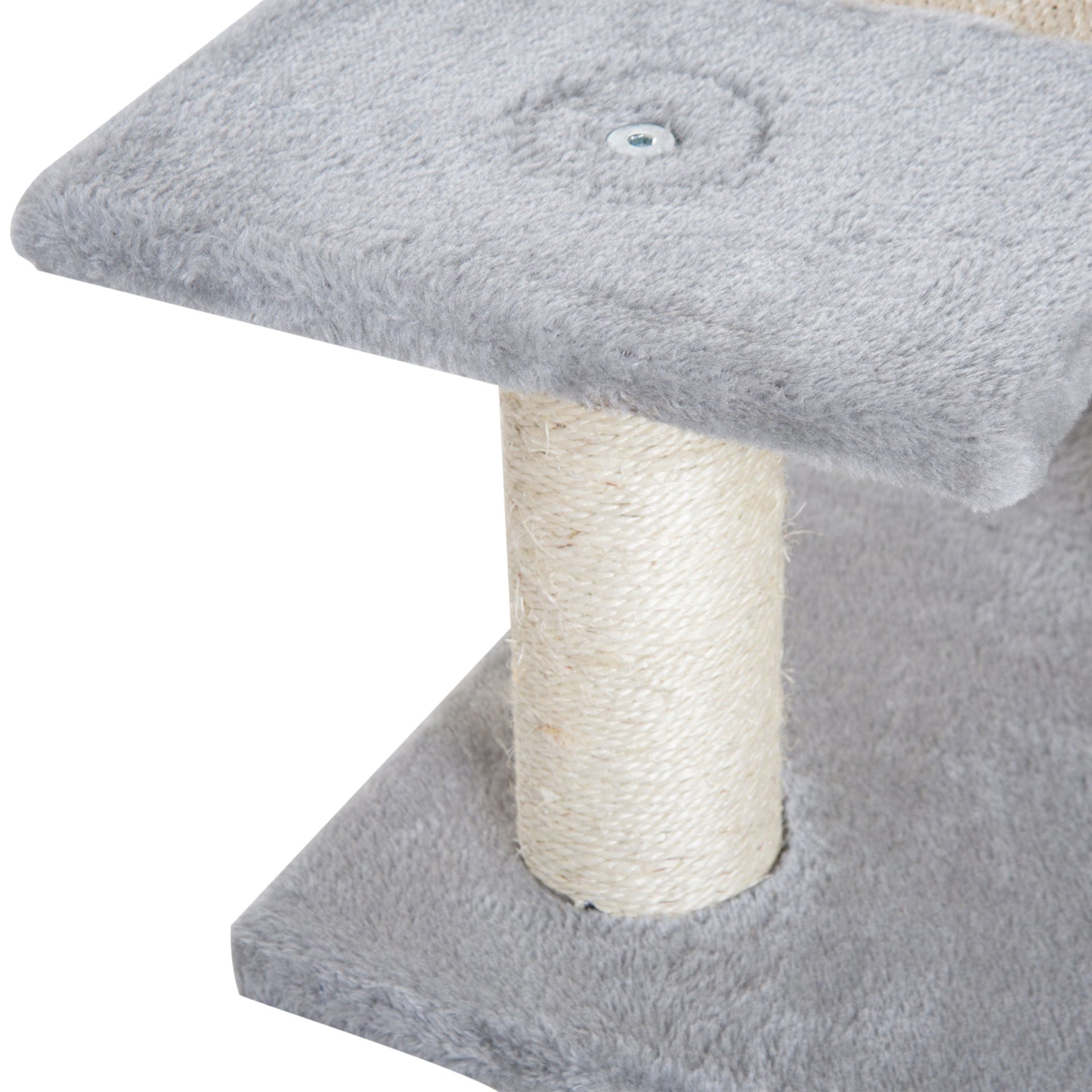 Nancy's Gallon Krabpaal - Klimboom - Pluche - Beige / Grijs - ± 50 x 50 x 100 cm