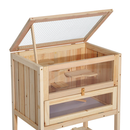Nancy's Gorge Two Small Animal Cage - Bruin - Hout, Plexiglas, Metaal - 23,62 cm x 15,74 cm x 31,49 cm