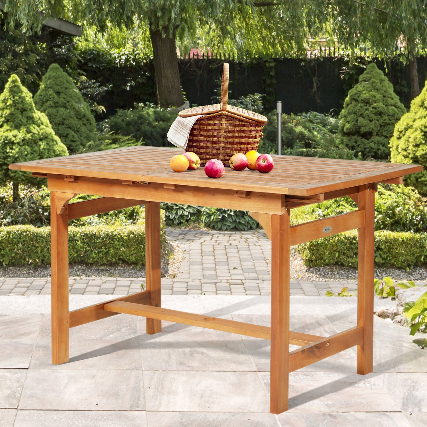 Nancy's Hill Bank Extendable Garden Table - Garden Furniture - Teak - Poplar Wood