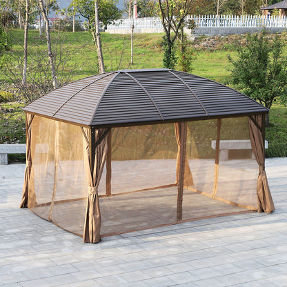 Nancy's J Young Garden Pavilion - Party Tent - Pergola - Patio Cover - Bronze, Brown - ± 400 x 300 cm