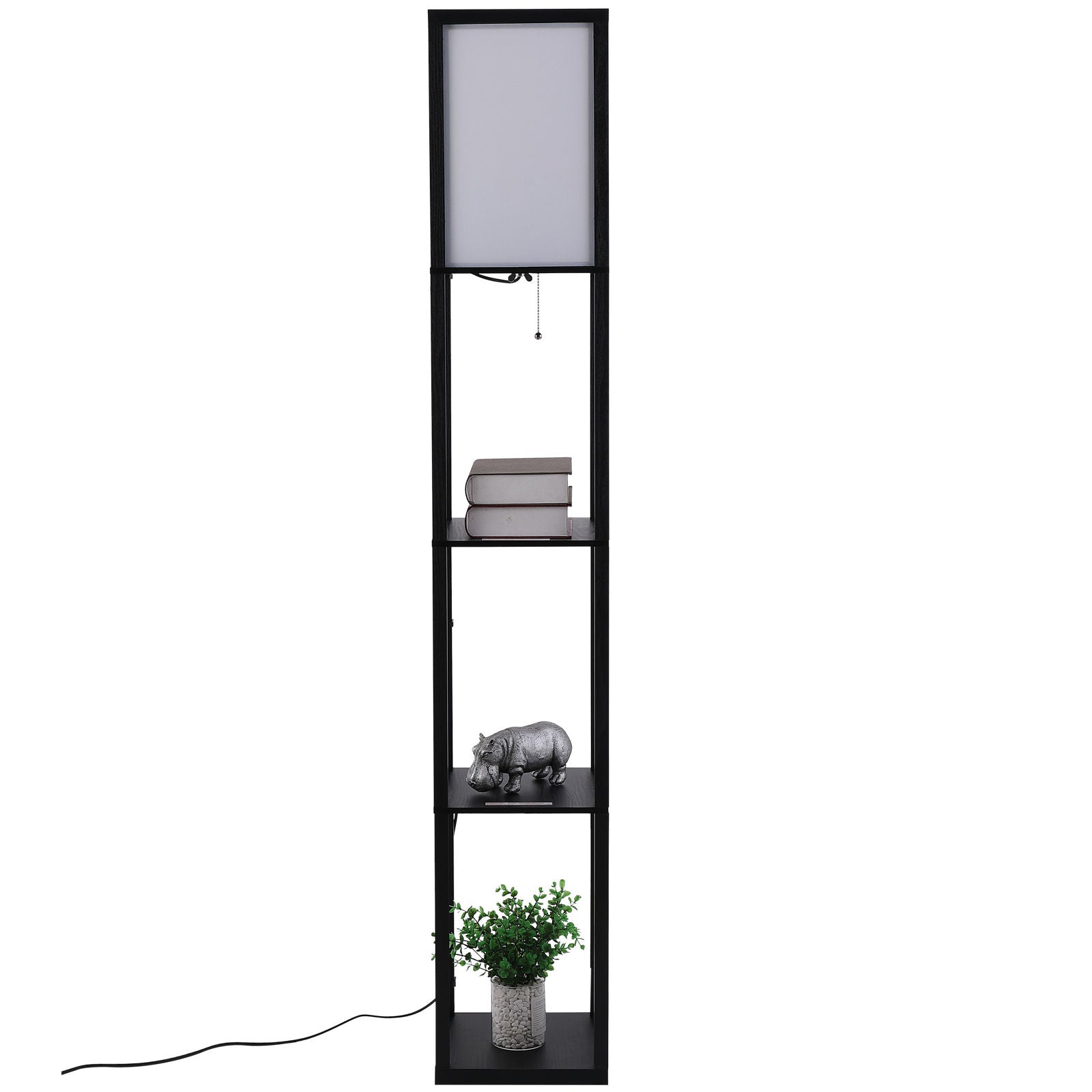 Nancy's Lagarto Floor Lamp with E27 fitting for living room/bedroom Wood Black 26 x 26 x 160 cm (without lamp)