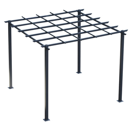 Nancy's Laguna Rose Rozenpaviljoen - Pergola - Overkapping - Plantentralie - Prieel - Zwart - ± 300 x 300 cm