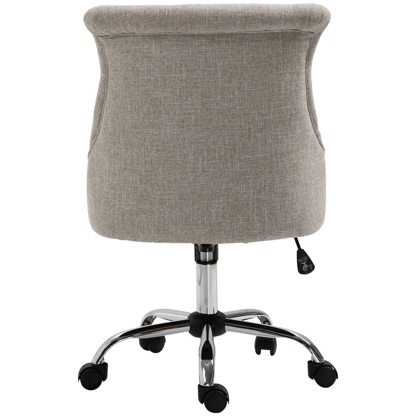 Nancy's London Office chair - Gray - Linen, Foam, Metal - 21.26 cm x 25.79 cm x 35.82 cm