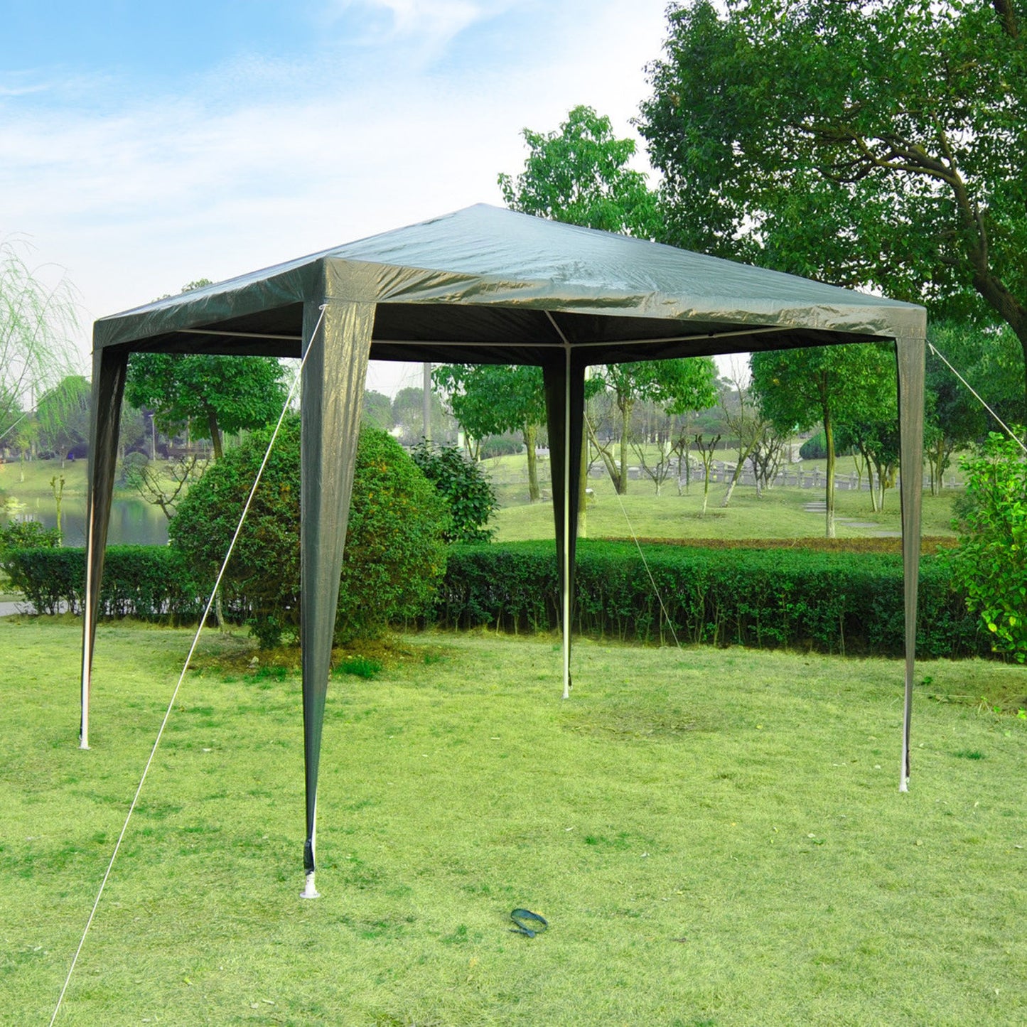 Nancy's Long Cay Garden Pavilion Party Tent - Groen - Staal, Polyethyleen - 106,3 cm x 106,3 cm x 96,46 cm