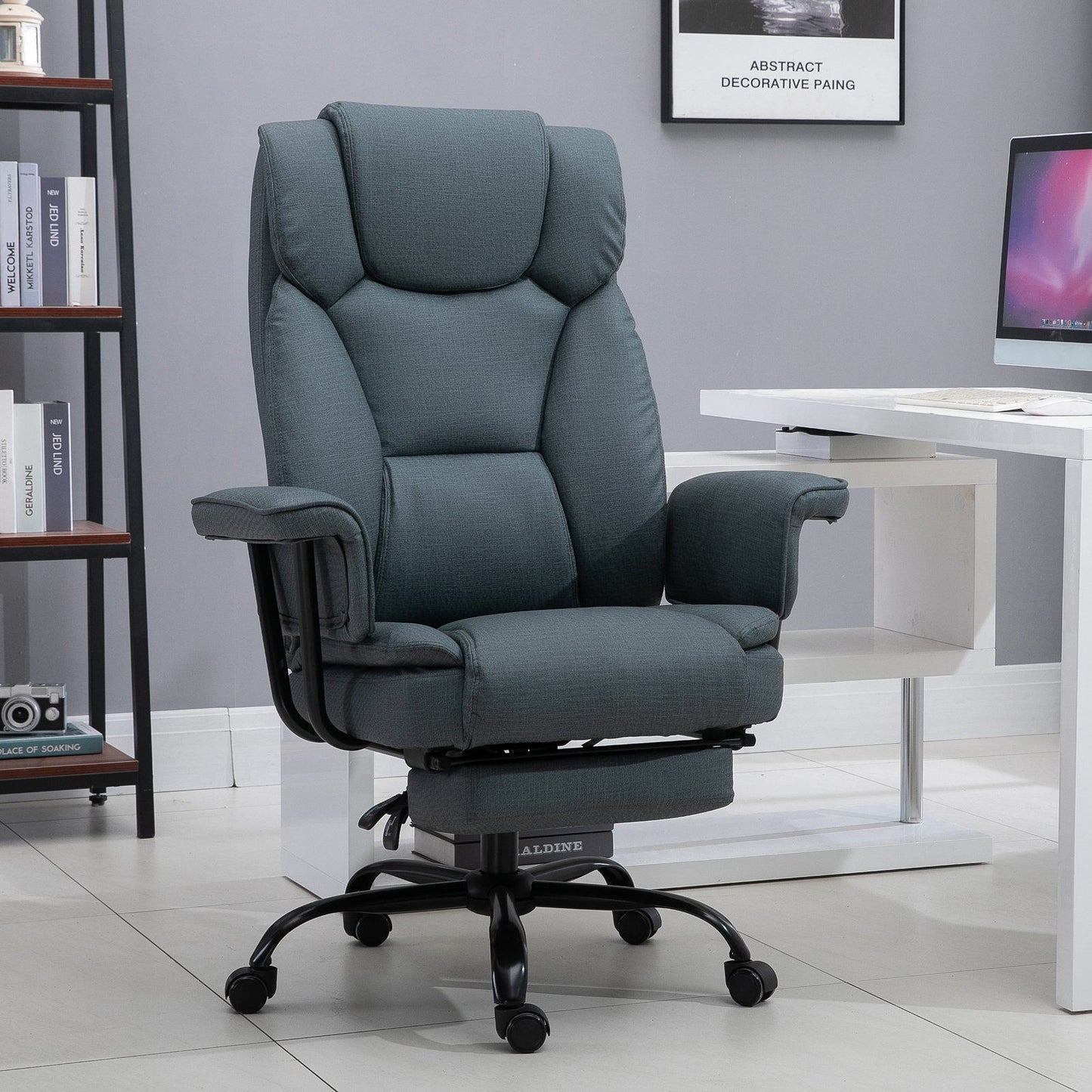 Nancy's Maskall Executive Chair - Grijs - Staal, Mdf, Foam - 26,77 cm x 31,5 cm x 49,6 cm