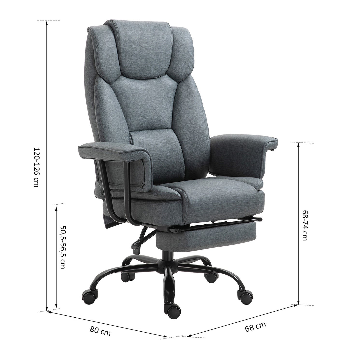 Nancy's Maskall Executive Chair - Grijs - Staal, Mdf, Foam - 26,77 cm x 31,5 cm x 49,6 cm