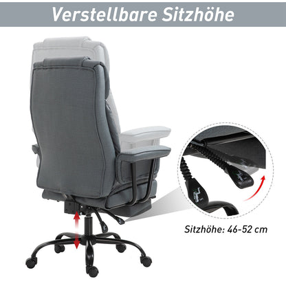 Nancy's Maskall Executive Chair - Grijs - Staal, Mdf, Foam - 26,77 cm x 31,5 cm x 49,6 cm
