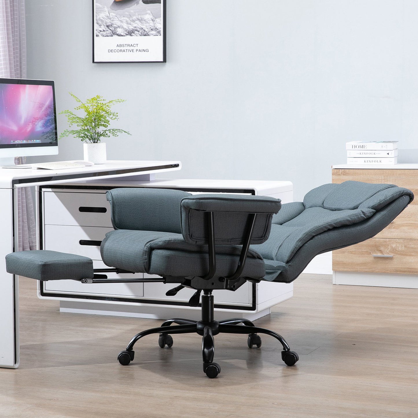 Nancy's Maskall Executive Chair - Grijs - Staal, Mdf, Foam - 26,77 cm x 31,5 cm x 49,6 cm
