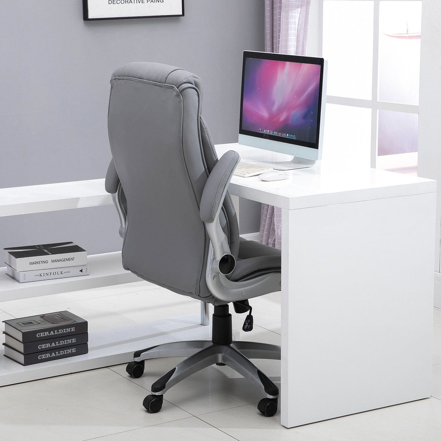 Nancy's Mauger Cay Bureaustoel - Ergonomisch - In Hoogte Verstelbaar - Draaibaar - Grijs