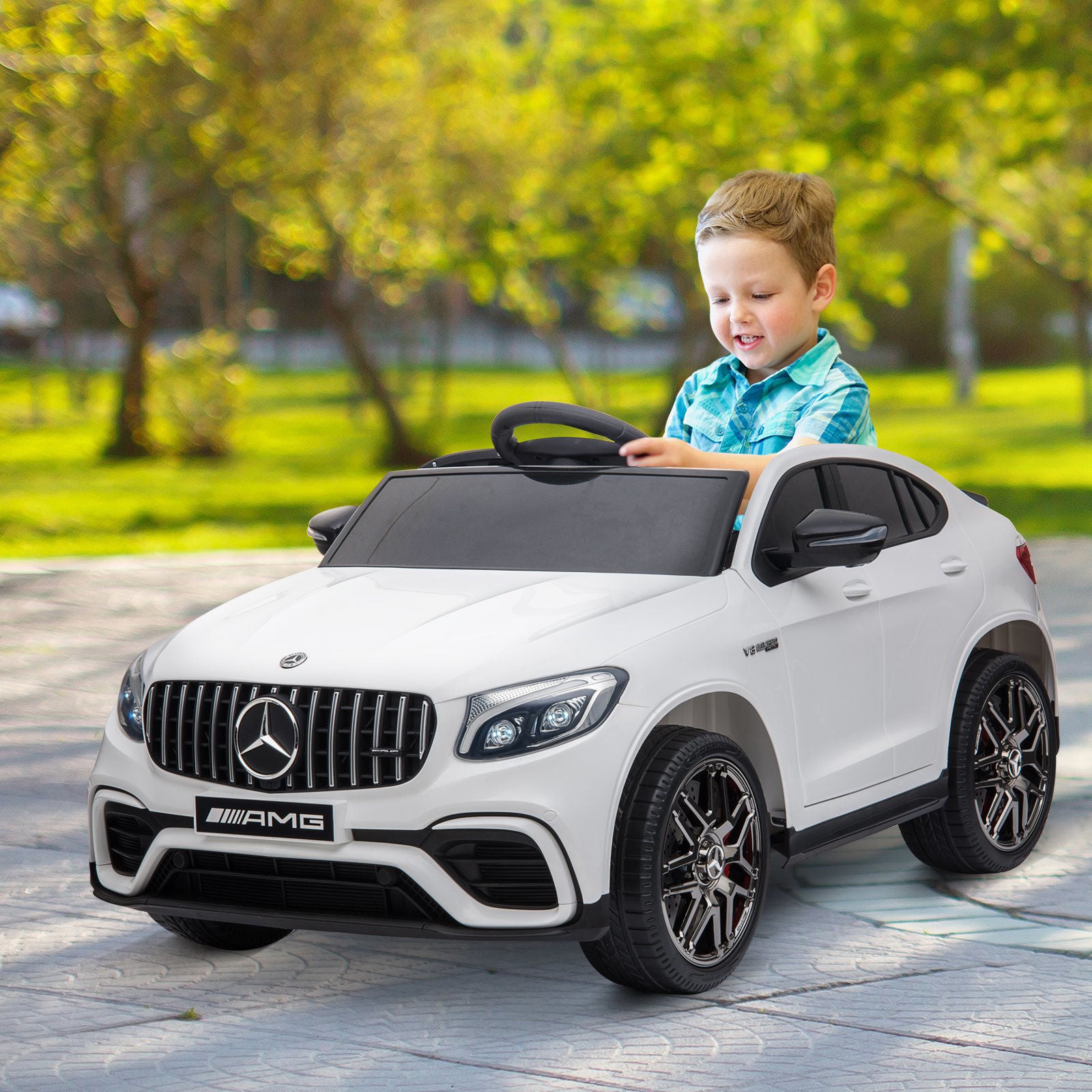 Nancy's Middle Cay Kinderauto Elektrisch - Speelgoed Auto - Muziek - Verlichting - Wit