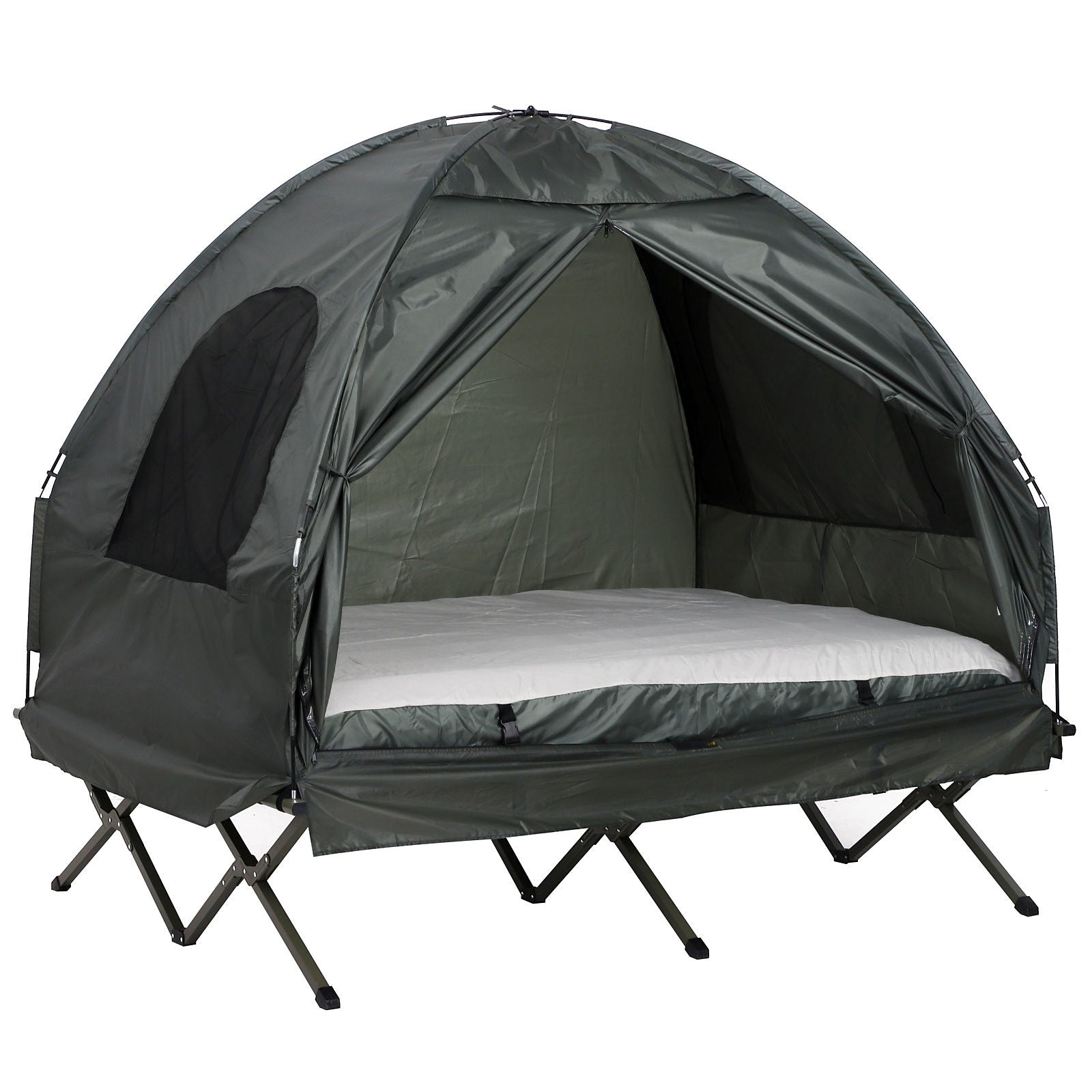 Nancy's Pacbitun Kampeertent - Camping tent - Met 2 Persoons Matras  Groen - ± 195 x 145 x 180 cm