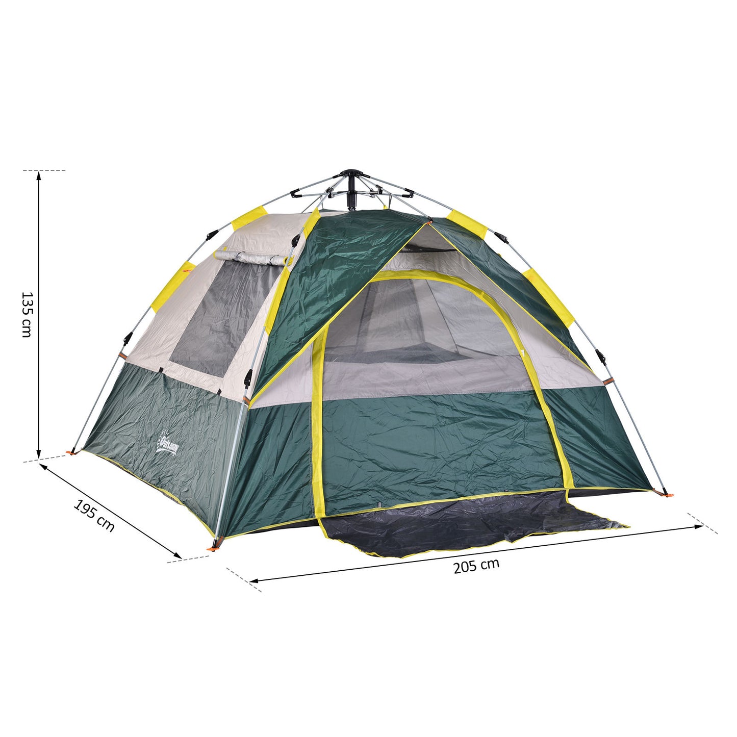 Tente de camping Nancy's Pettville - Tente de camping - Tente de plage - Vert - 205 x 195 x 135 cm
