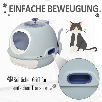 Nancy's Punta Azul Kattenbak met dakraam, kattenbak met bodemplaat, met schep, draagbaar