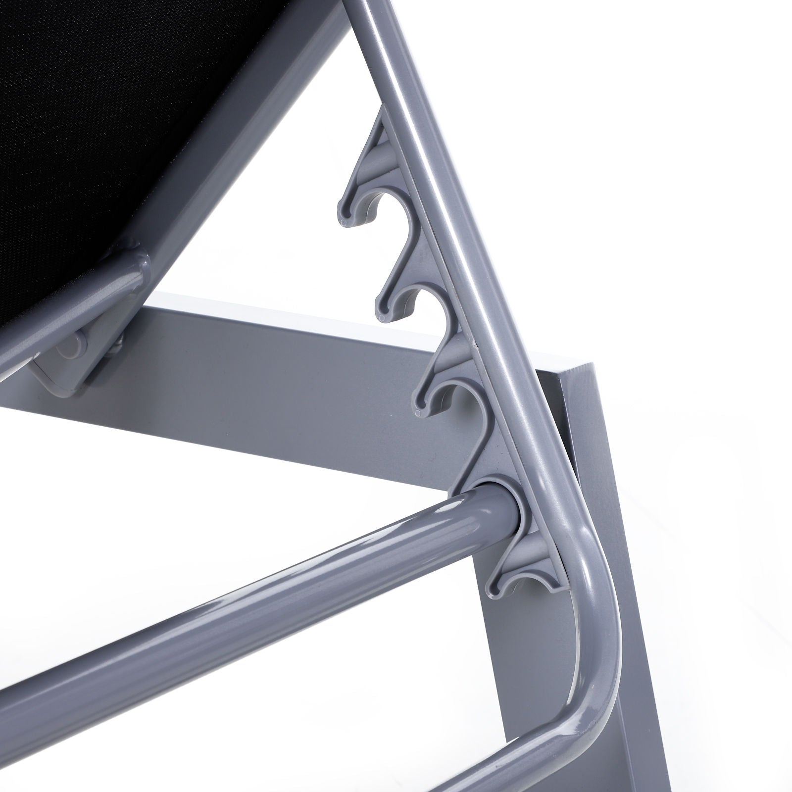 Nancy's Range Ligbed - Loungestoel - Ligstoel - Zwart - Aluminium