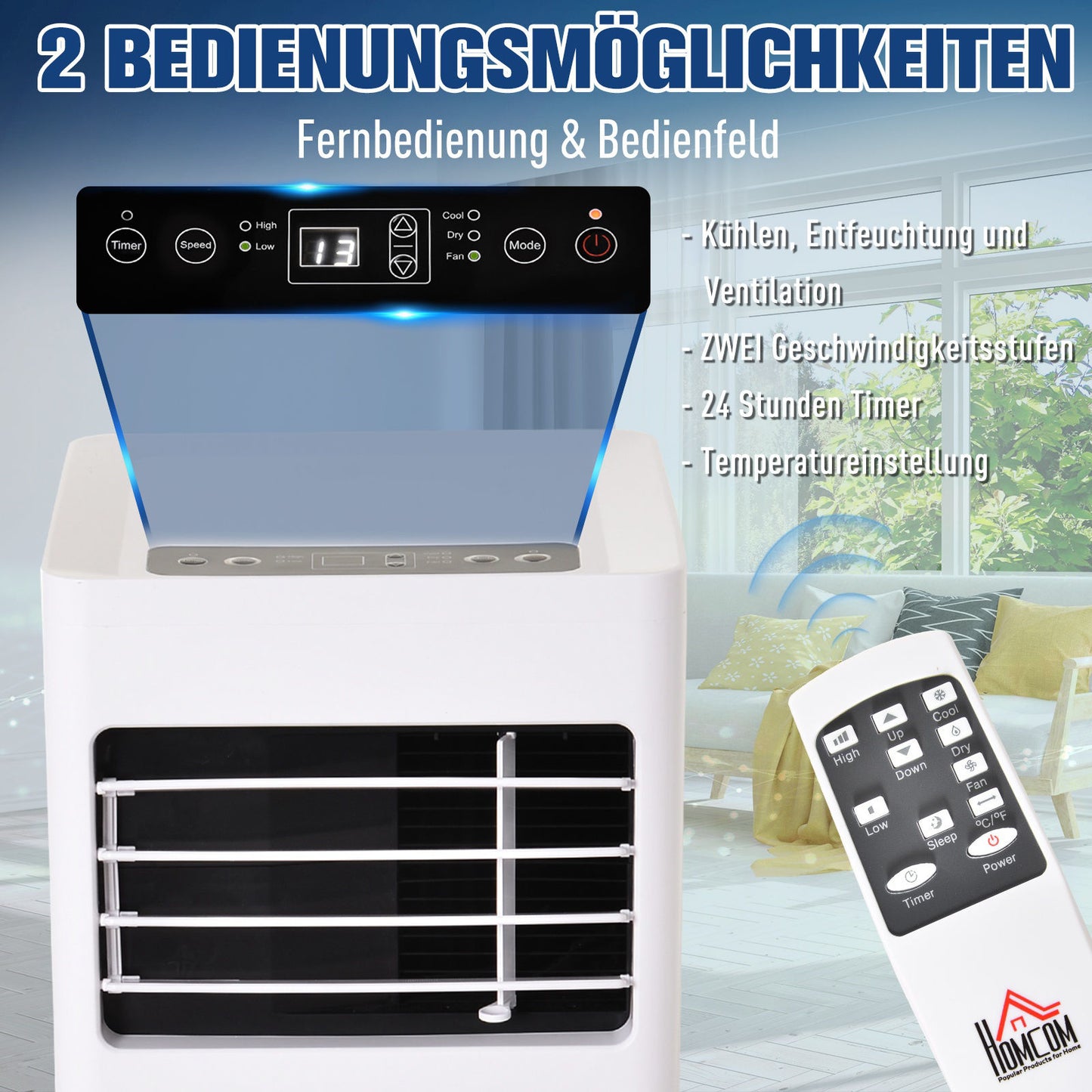 Nancy's Red Creek Mobile Airconditioner - Wit - Abs - 12 cm x 12,91 cm x 26,69 cm