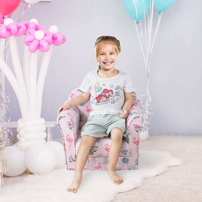 Nancy's Rao Bravo Kinderbank - Roze - Polyester, Hout, Schuim - 19,68 cm x 15,35 cm x 17,32 cm