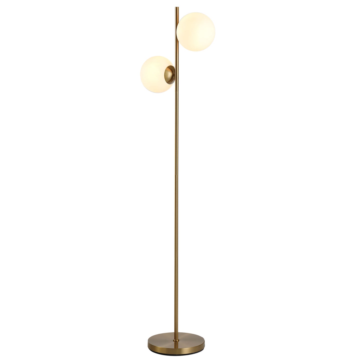 Nancy's San Filipe Vloerlamp - Staande Lamp - Goud / Wit - Staal / Glas