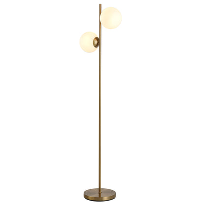 Nancy's San Filipe Vloerlamp - Staande Lamp - Goud / Wit - Staal / Glas
