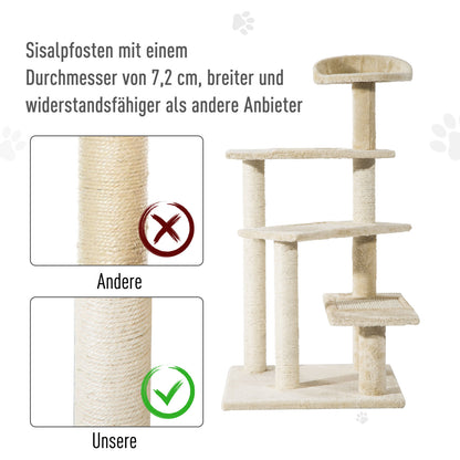 Nancy's San Juan Krabpaal met sisalzuilen, krabpaal voor katten, klimboom voor katten