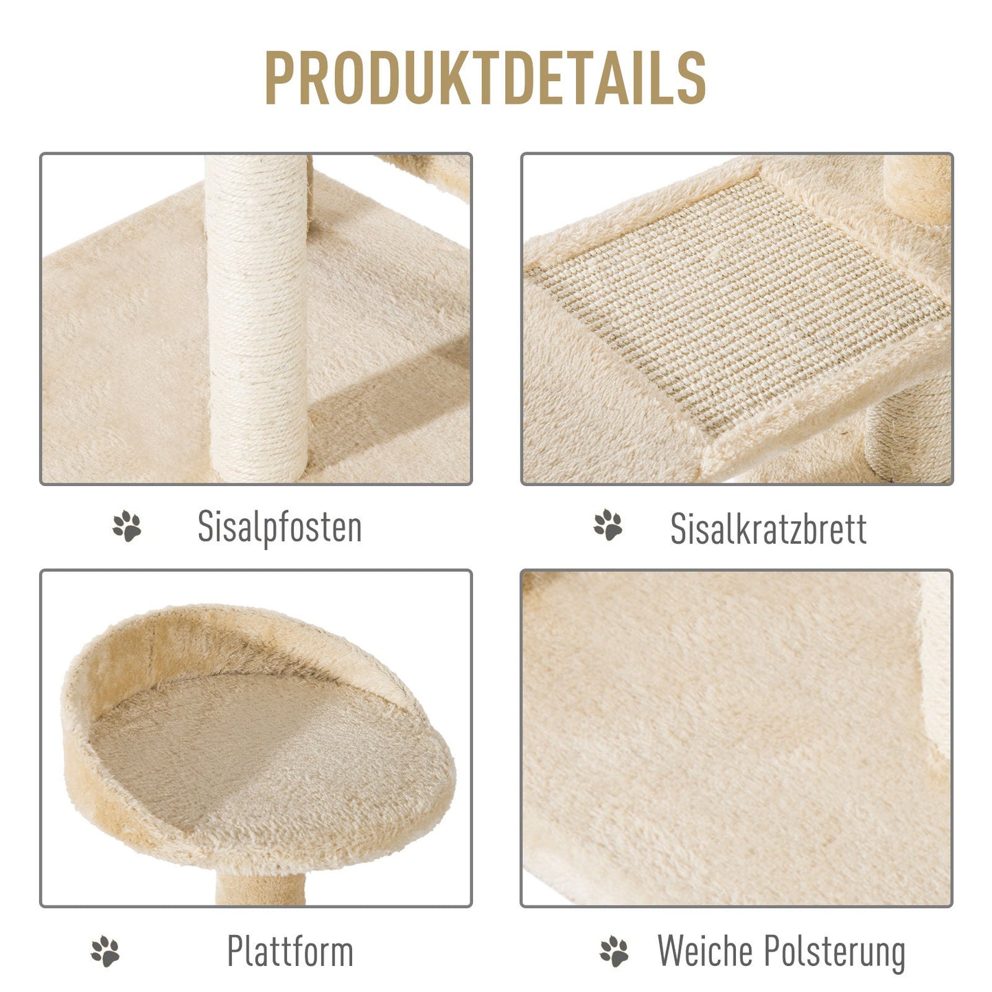 Nancy's San Juan Krabpaal met sisalzuilen, krabpaal voor katten, klimboom voor katten
