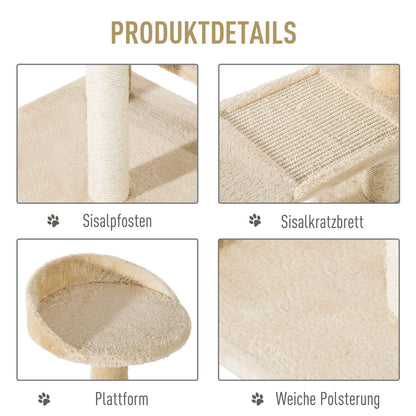 Nancy's San Juan Krabpaal met sisalzuilen, krabpaal voor katten, klimboom voor katten