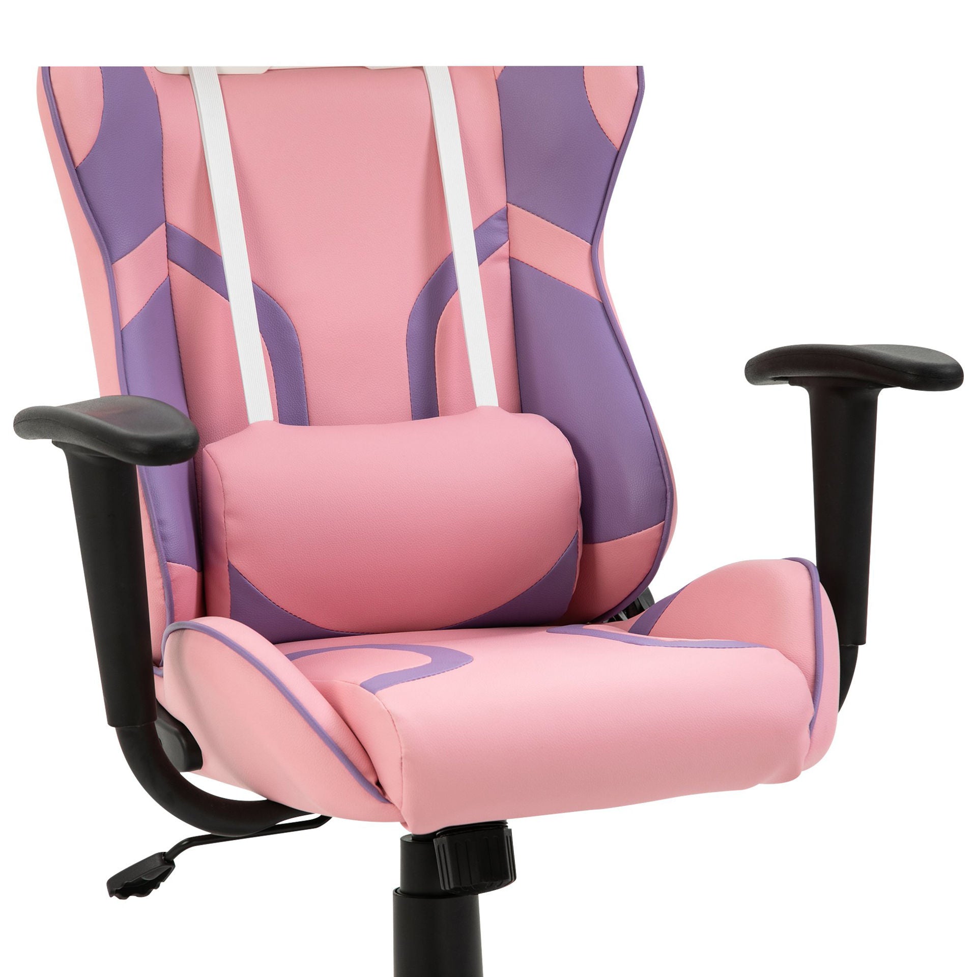 Nancy's Tacistal Gaming Stoel - Gamestoel - Bureaustoel - Ergonomisch - Verstelbare Rugleuning - Roze / Paars