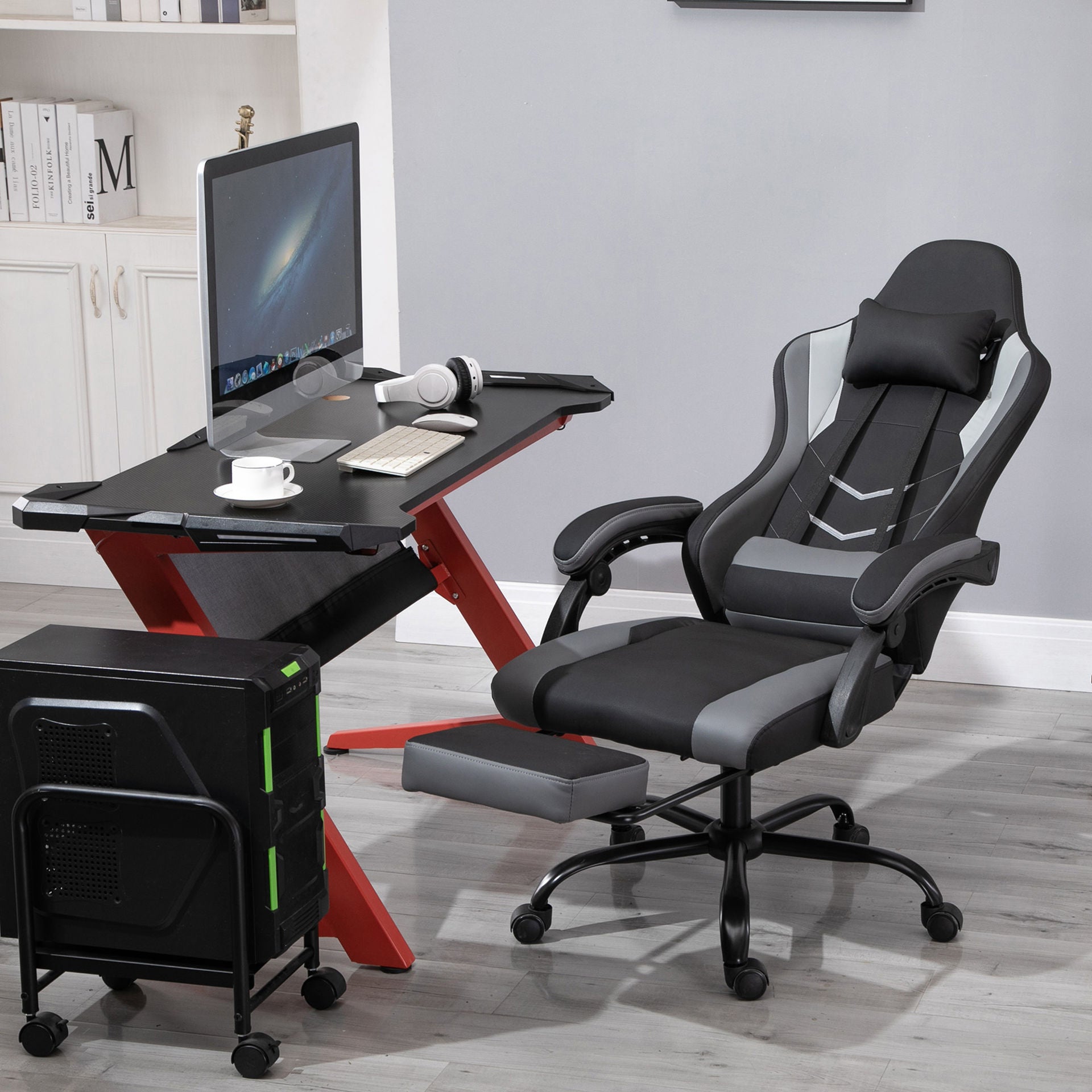 Nancy's Teakettle Gamestoel - Gaming Stoel - Bureaustoel - Ergonomisch - Verstelbare Rugleuning - Zwart
