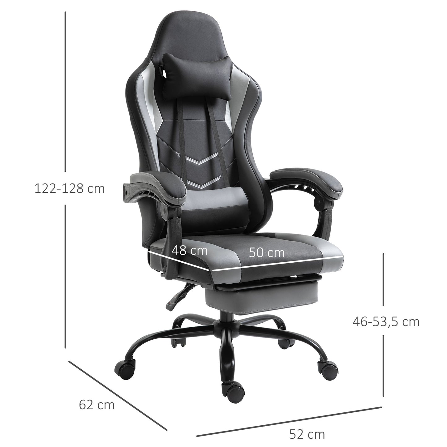 Nancy's Teakettle Gamestoel - Gaming Stoel - Bureaustoel - Ergonomisch - Verstelbare Rugleuning - Zwart