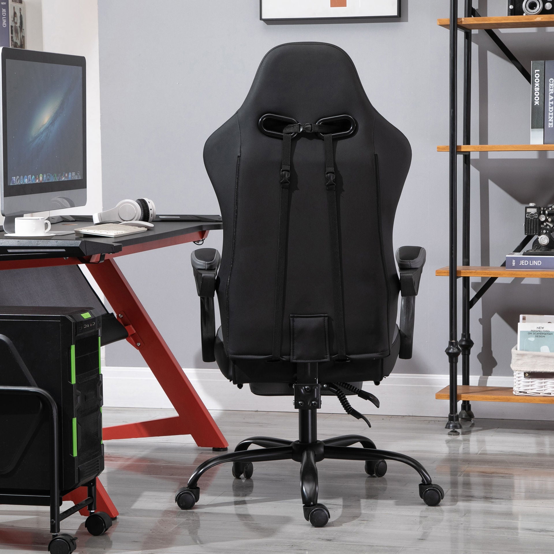 Nancy's Teakettle Gamestoel - Gaming Stoel - Bureaustoel - Ergonomisch - Verstelbare Rugleuning - Zwart