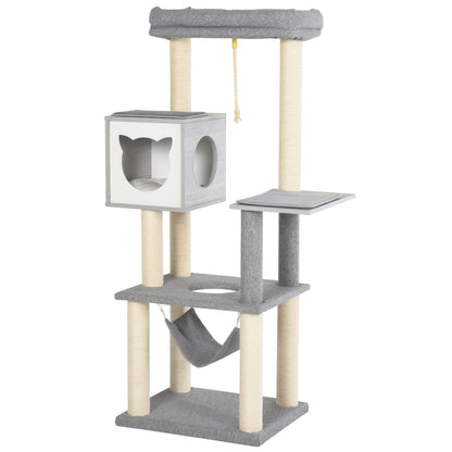 Nancy's The Bight Scratching Post - Arbre grimpant pour chats Arbre à gratter à plusieurs niveaux avec bac à litière