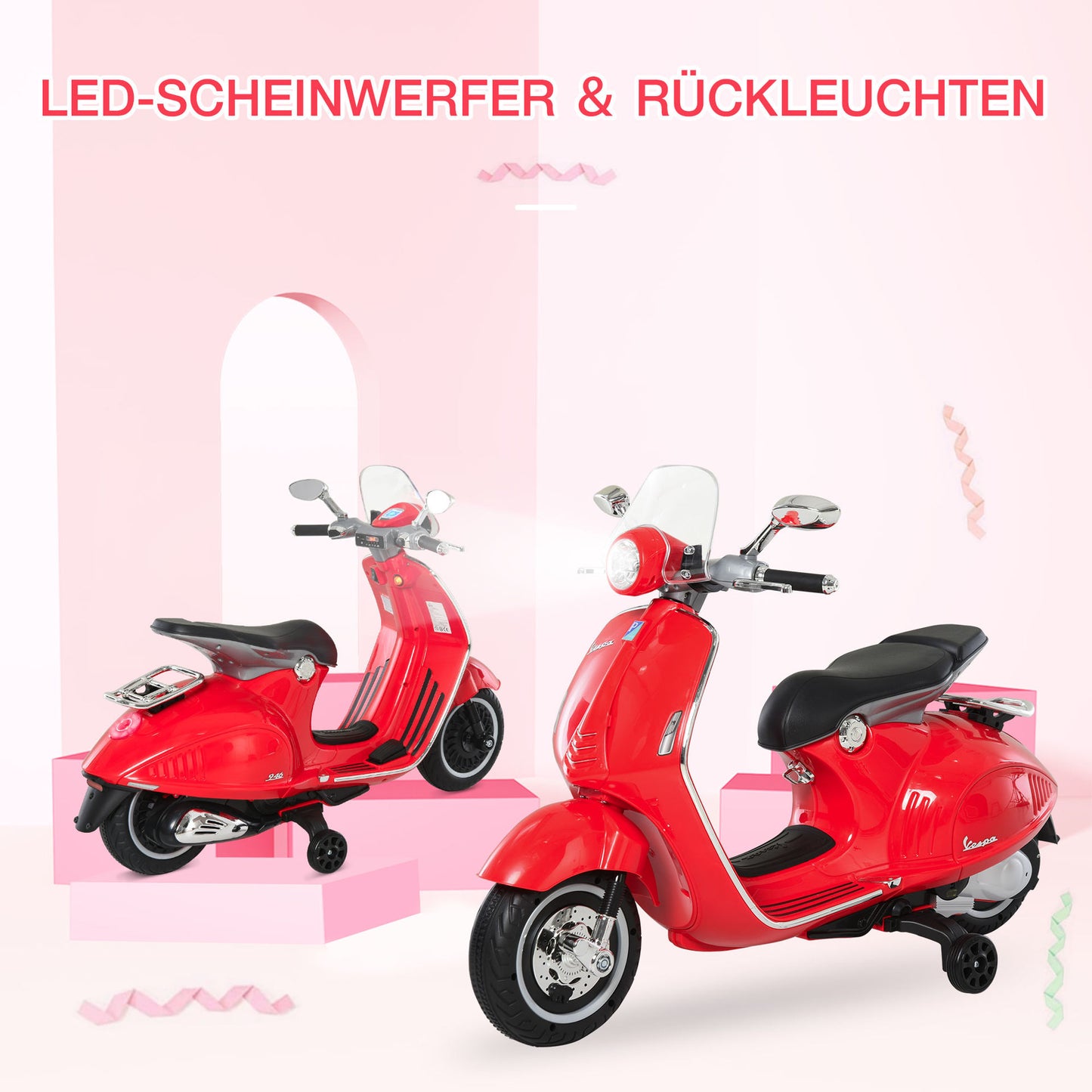 Nancy's The Gorge scooter elektrische kindermotor rood - Rood - Pp, Staal - 42,51 cm x 19,29 cm x 29,52 cm