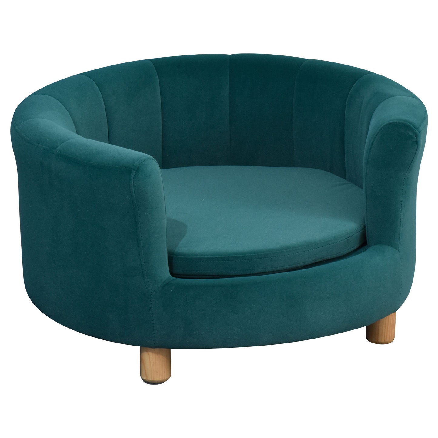 Nancy's Water Cay Dog Sofa - Groen - Spons, Fluweel, Berkenhout - 25,59 cm x 25,19 cm x 14,56 cm