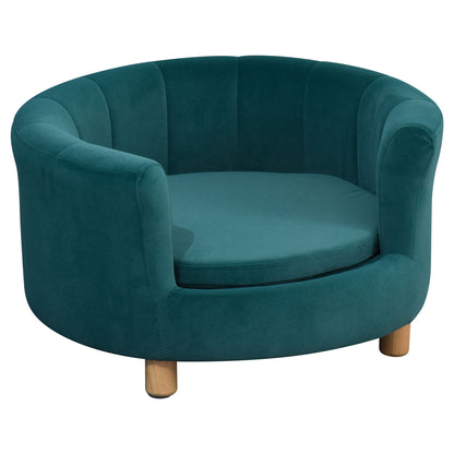 Nancy's Water Cay Dog Sofa - Groen - Spons, Fluweel, Berkenhout - 25,59 cm x 25,19 cm x 14,56 cm