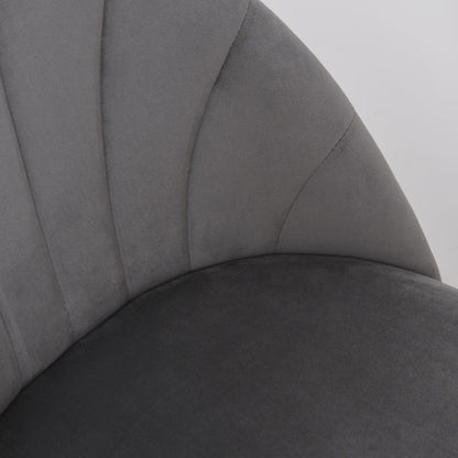 Nancy's Yaha Creek Eetkamerstoelen - Set van 2 - Grijs - Fluweel
