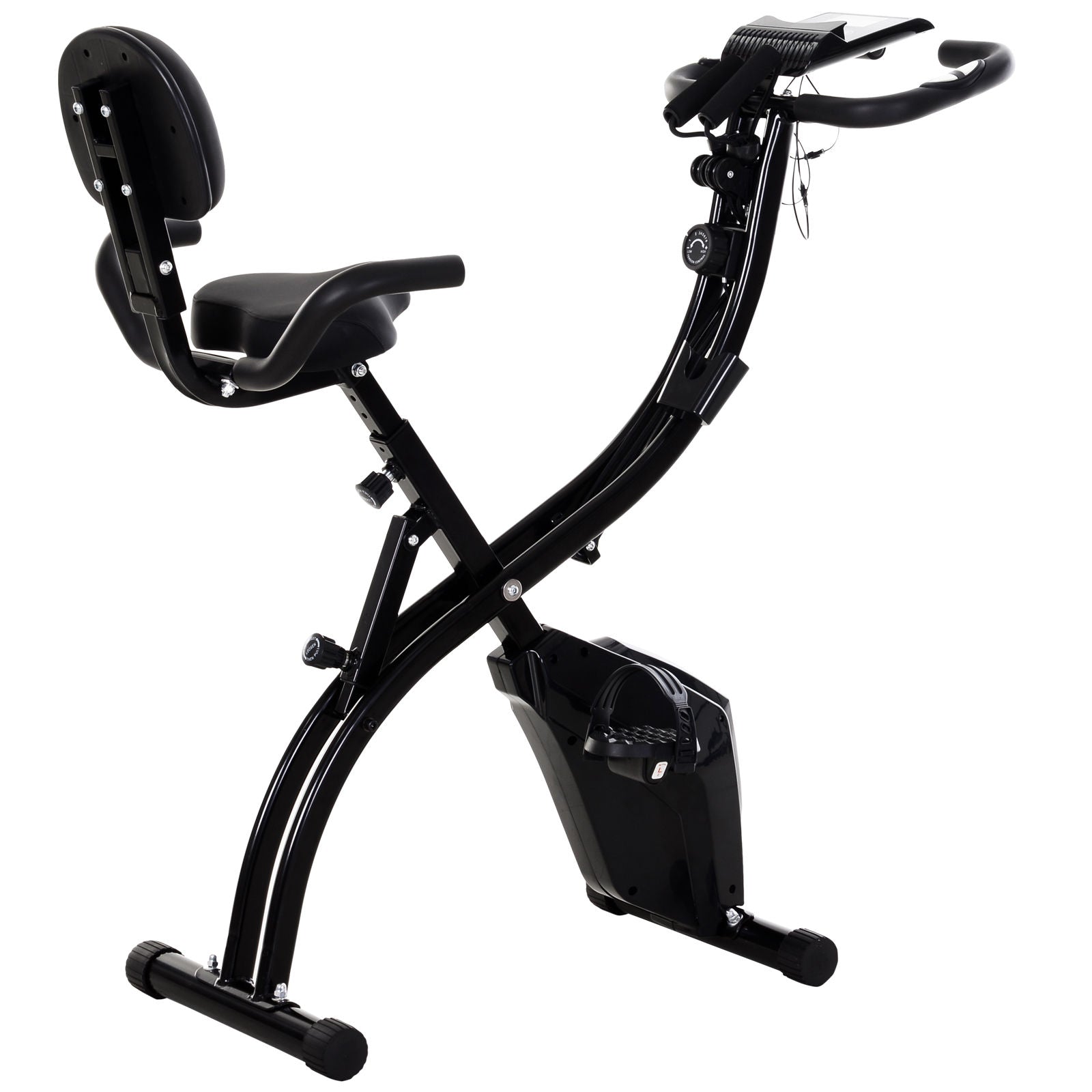 Nancy's Na Luum Hometrainer - Fietstrainer - Verstelbare Weerstand en hoogte - LCD-Monitor - Zwart