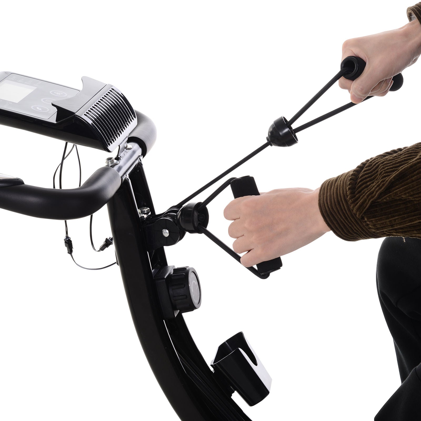 Nancy's Na Luum Hometrainer - Fietstrainer - Verstelbare Weerstand en hoogte - LCD-Monitor - Zwart
