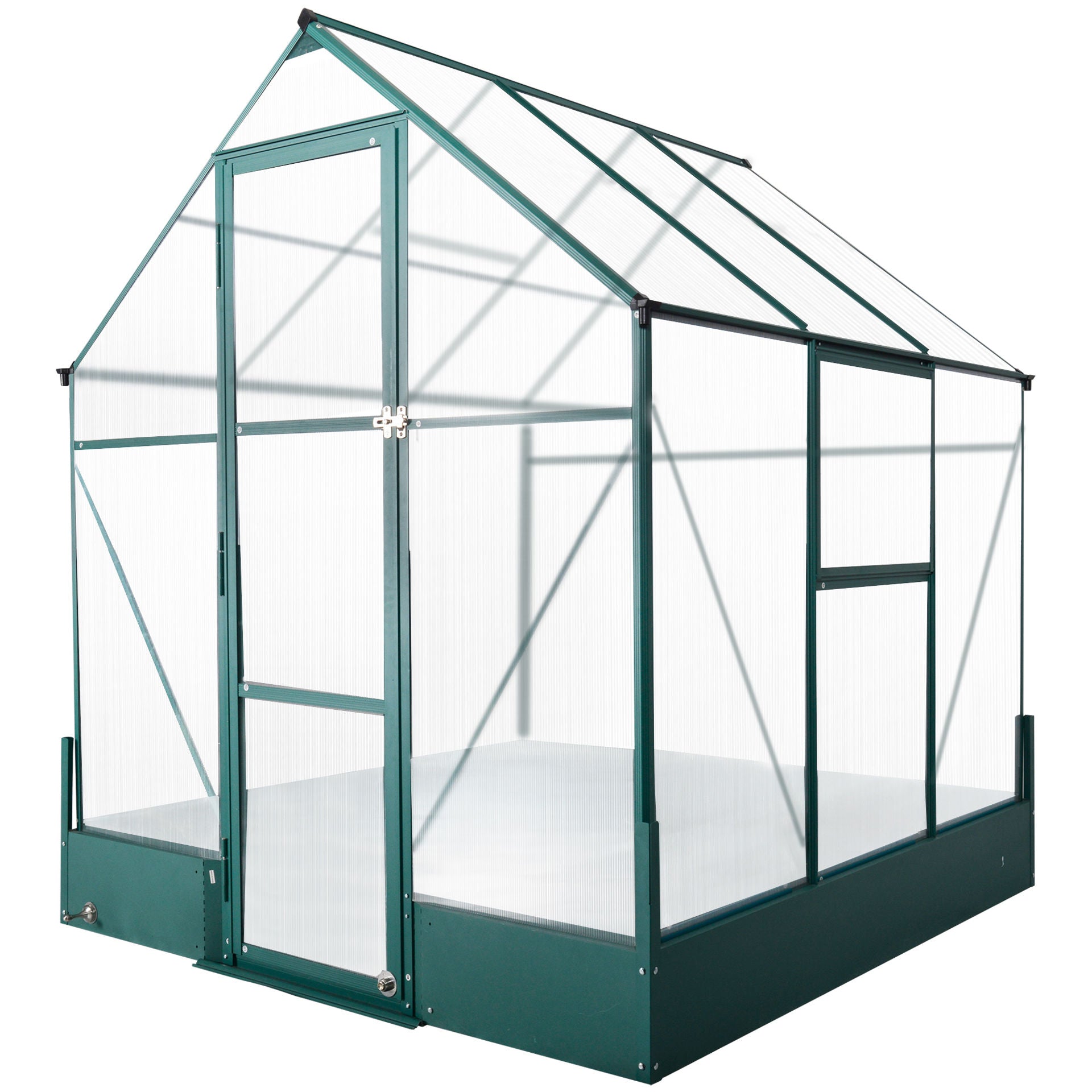 Nancy's Palmar Greenhouse for the Garden - Transparent, Green - PC, Aluminum - 74.8 cm x 74.8 cm x 86.61 cm