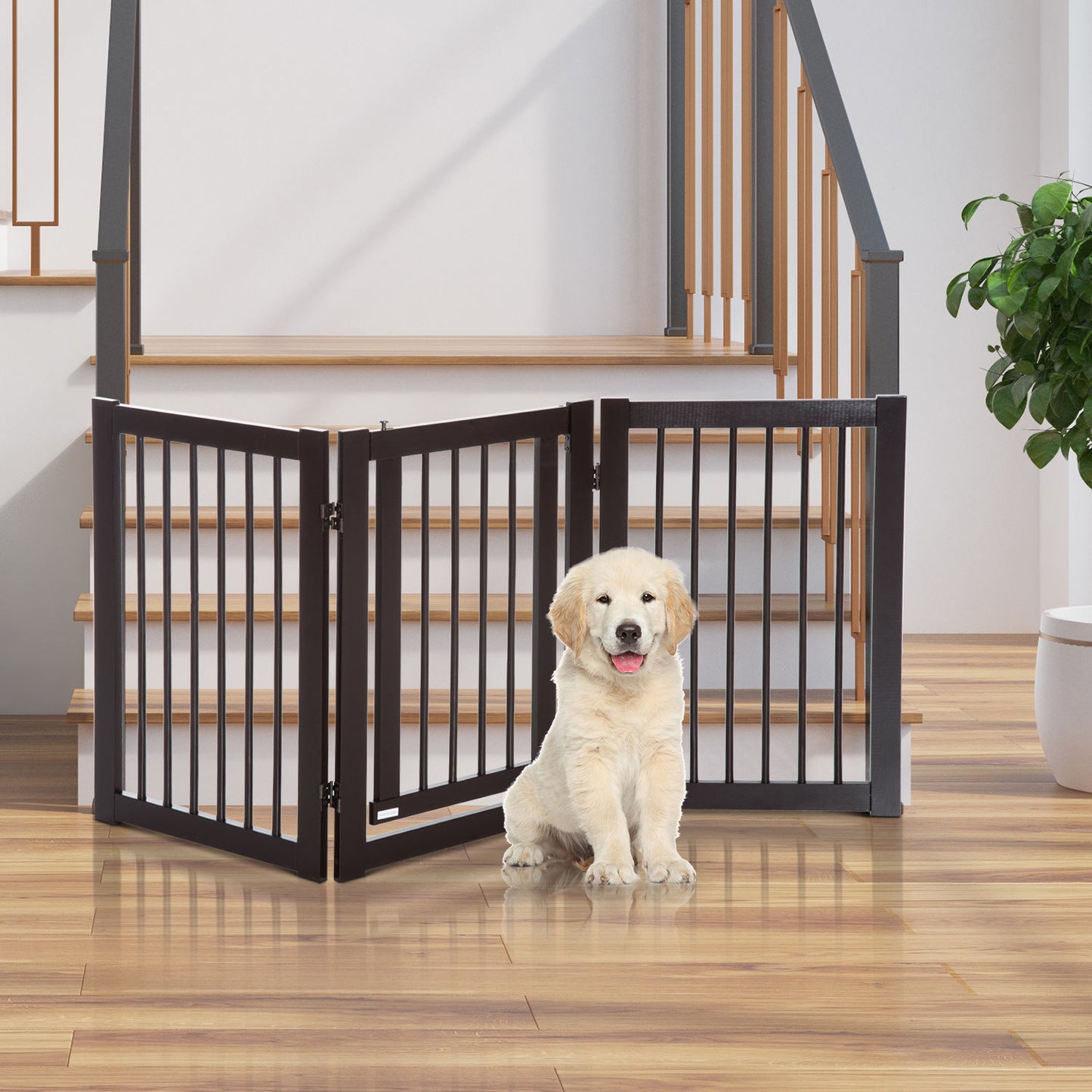 Nancy's San Jose Barrièrerooster Voor Honden - Bruin - Gefabriceerd Hout - 61,02 cm x 0,59 cm x 29,92 cm