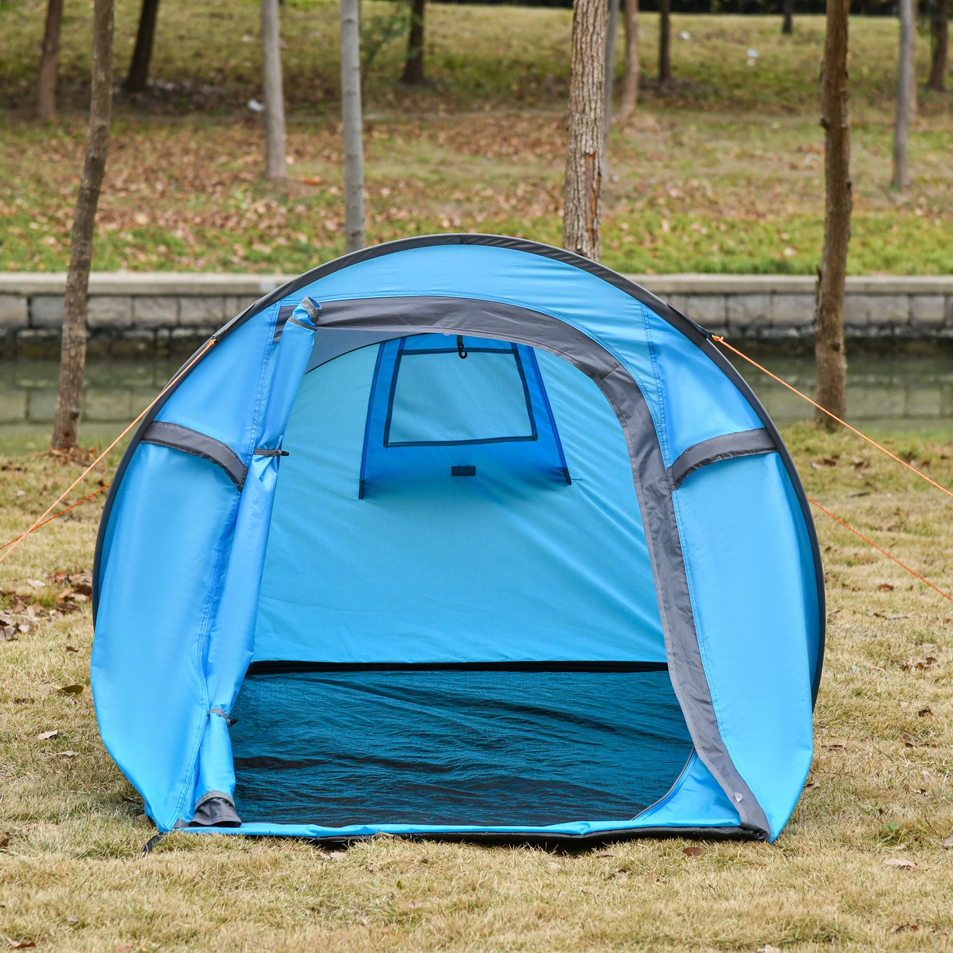Nancy's Trio Camp Kampeertent - Strandtent - Blauw - ± 220 x 110 x 110 cm