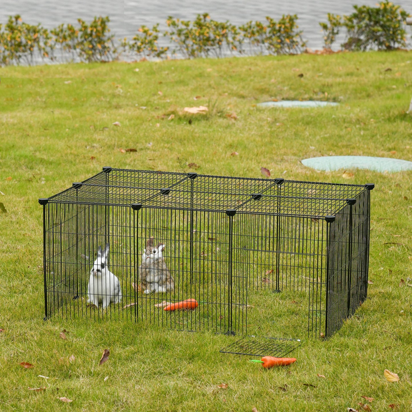 Nancy's Cary Cay Small Animal Enclosure - Zwart - Metaal - 41,33 cm x 27,55 cm x 17,71 cm