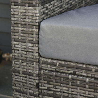 Nancy's Deep Creek Loungebank - Tuinbank - 2-Zitsbank Voor Buiten - Rotan - Grijs