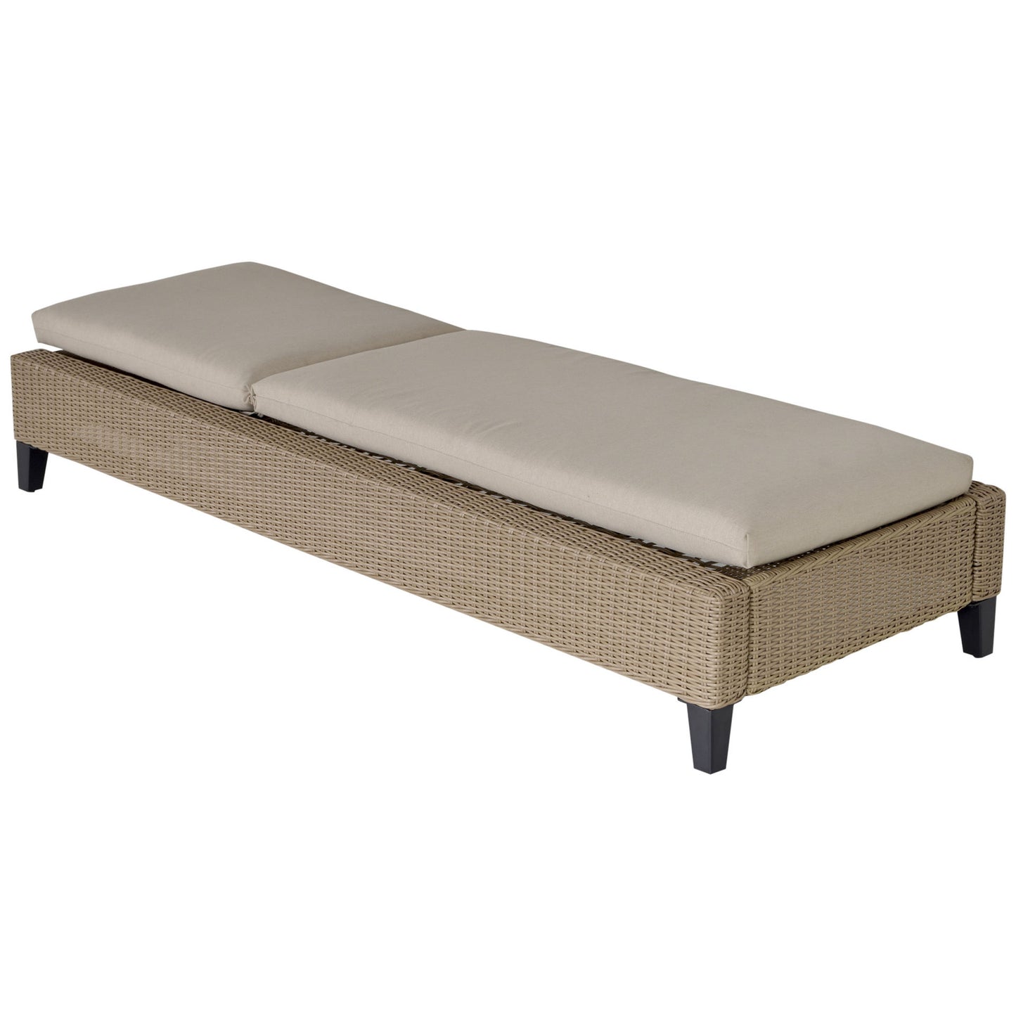 Nancy's Eldorado Rotan Ligstoel - Beige, Crème - Staal, Rotan, Polyester - 28,34 cm x 77,95 cm x 11,81 cm