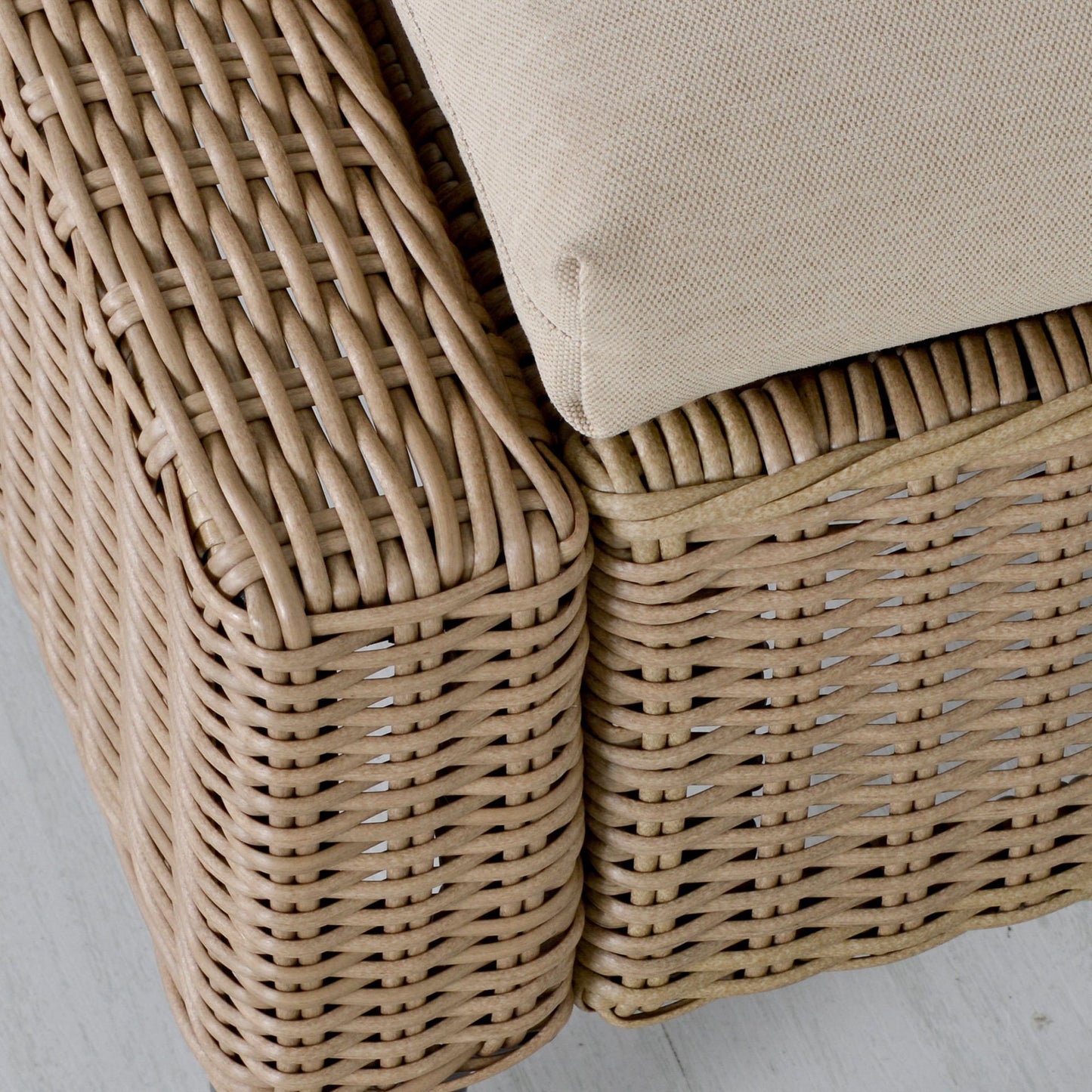 Nancy's Eldorado Rotan Ligstoel - Beige, Crème - Staal, Rotan, Polyester - 28,34 cm x 77,95 cm x 11,81 cm