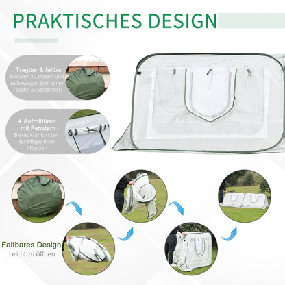 Nancy's 9 Stranden Pop-up Kas - Wit - Staal, Pe - 94,48 cm x 47,24 cm x 29,52 cm