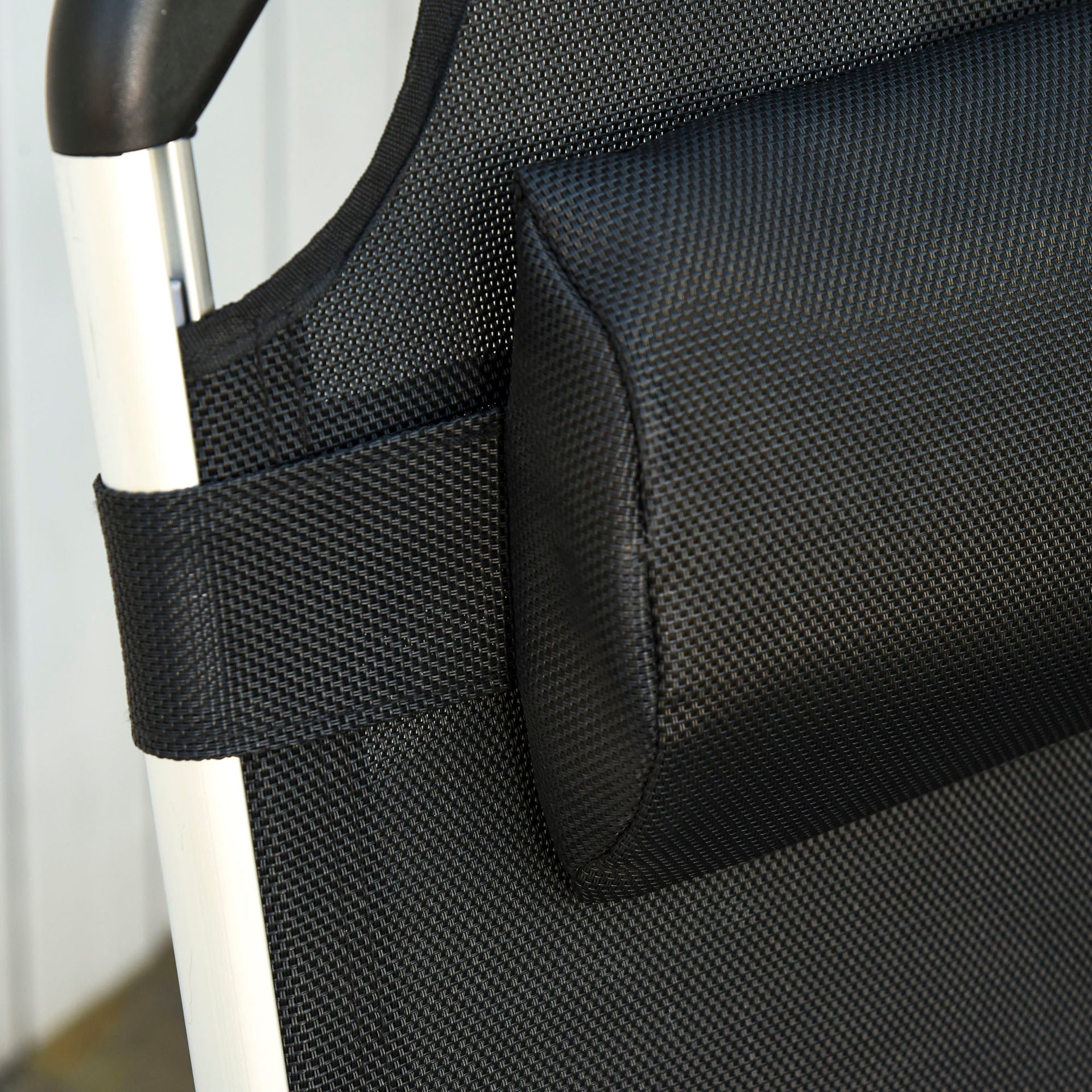 Nancy's Deep Bay Tuinstoel - Ligstoel - Ligbed - Zwart - Aluminium